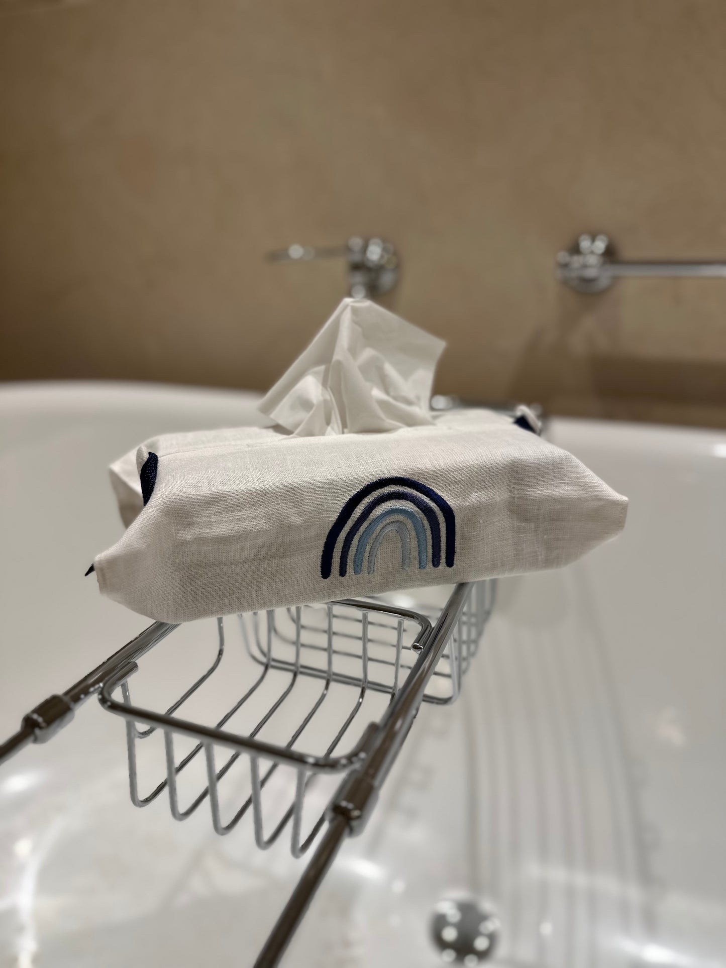 Housse boite de mouchoir - Bleu