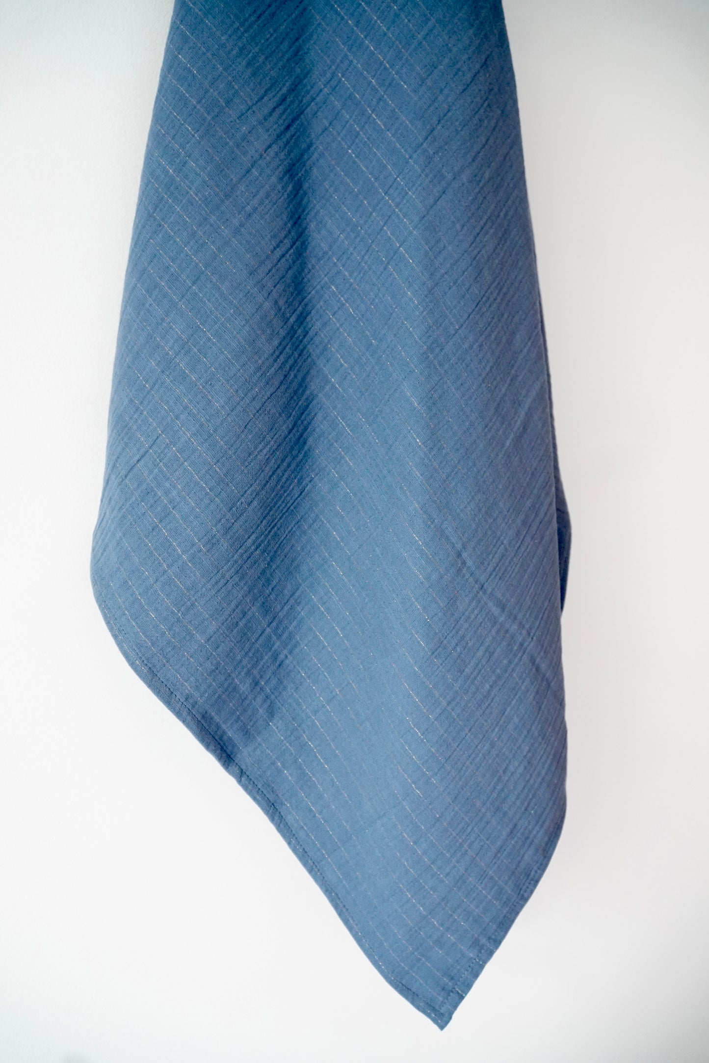 Maxi lange 100cm x 100cm Gaze Bleu Rayé