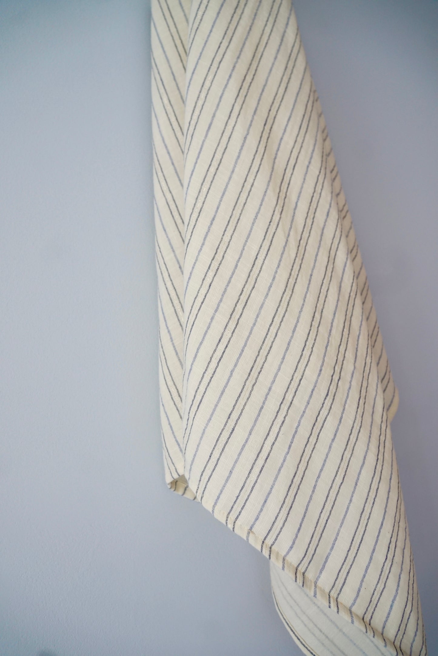 Maxi lange 100cm x 100cm Ivoire rayé Bleu