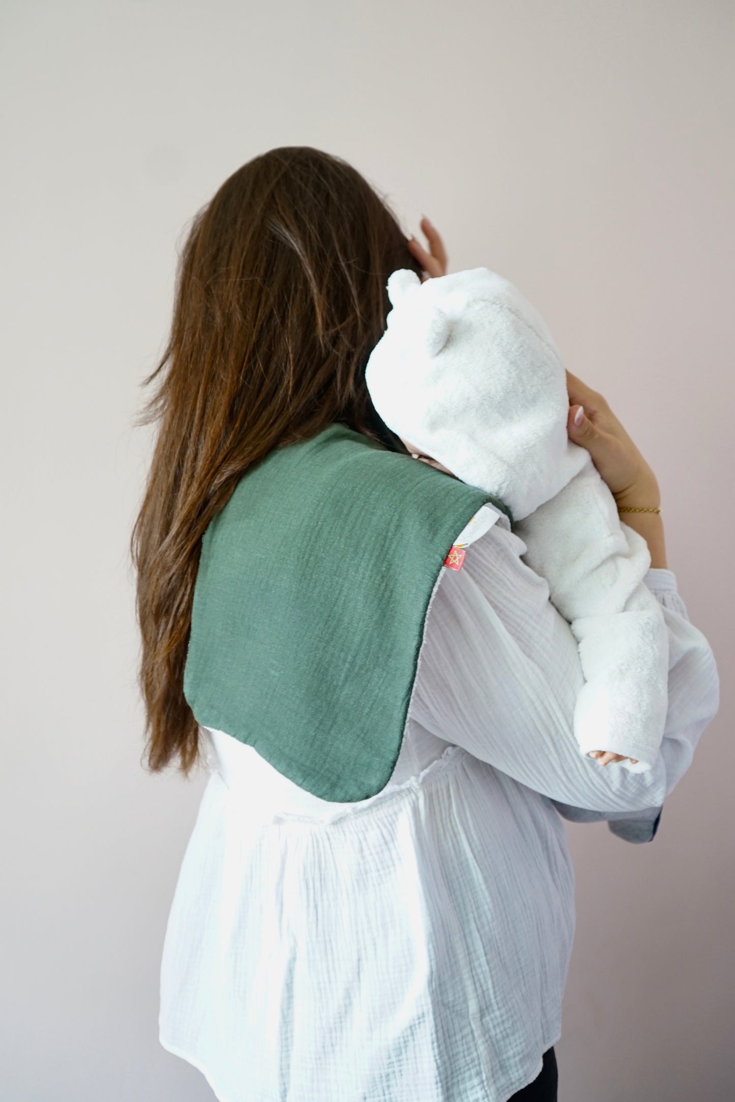 Serviette de Rot Bavoir d'épaule Vert Kaki