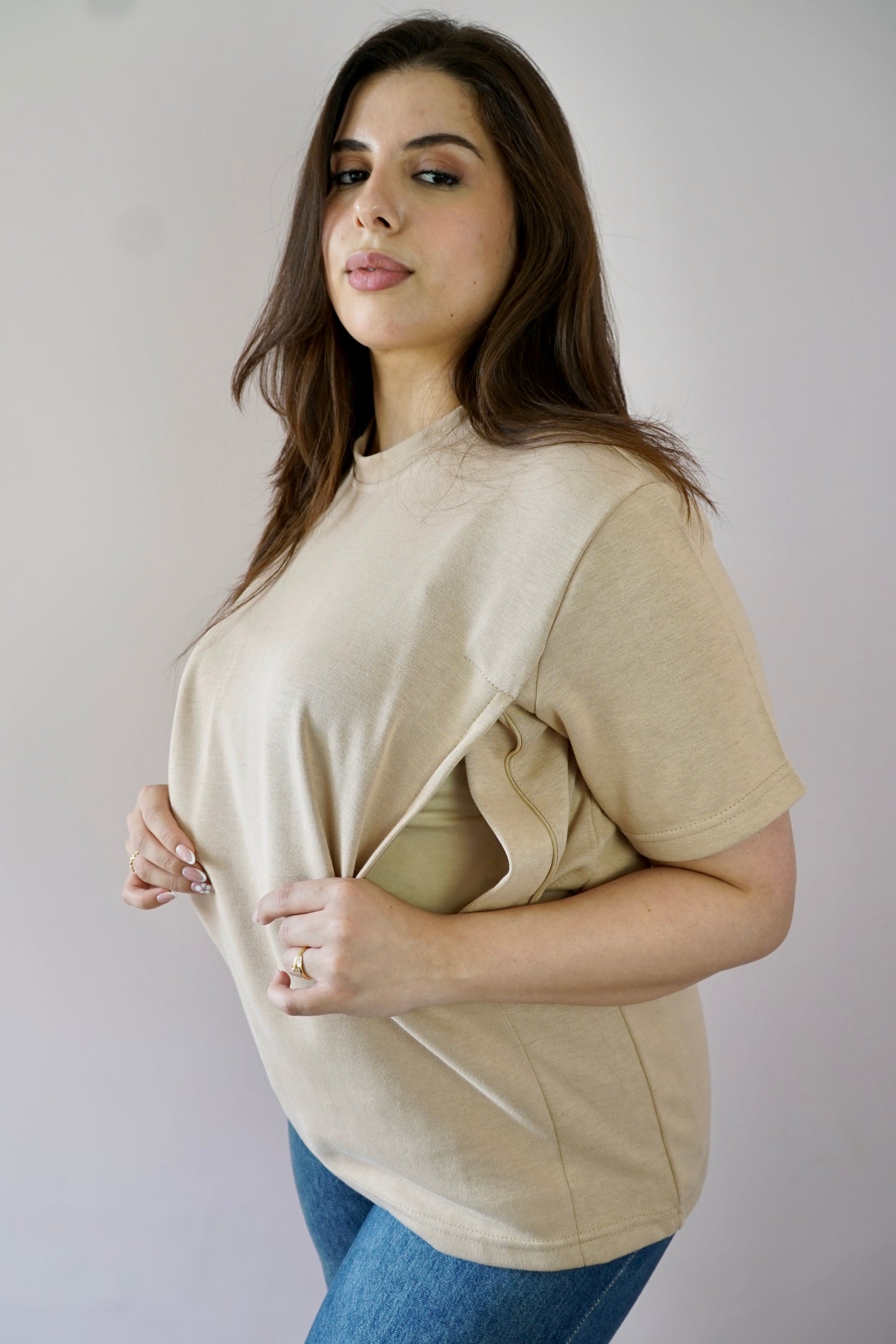 T-Shirt d'allaitement Camel