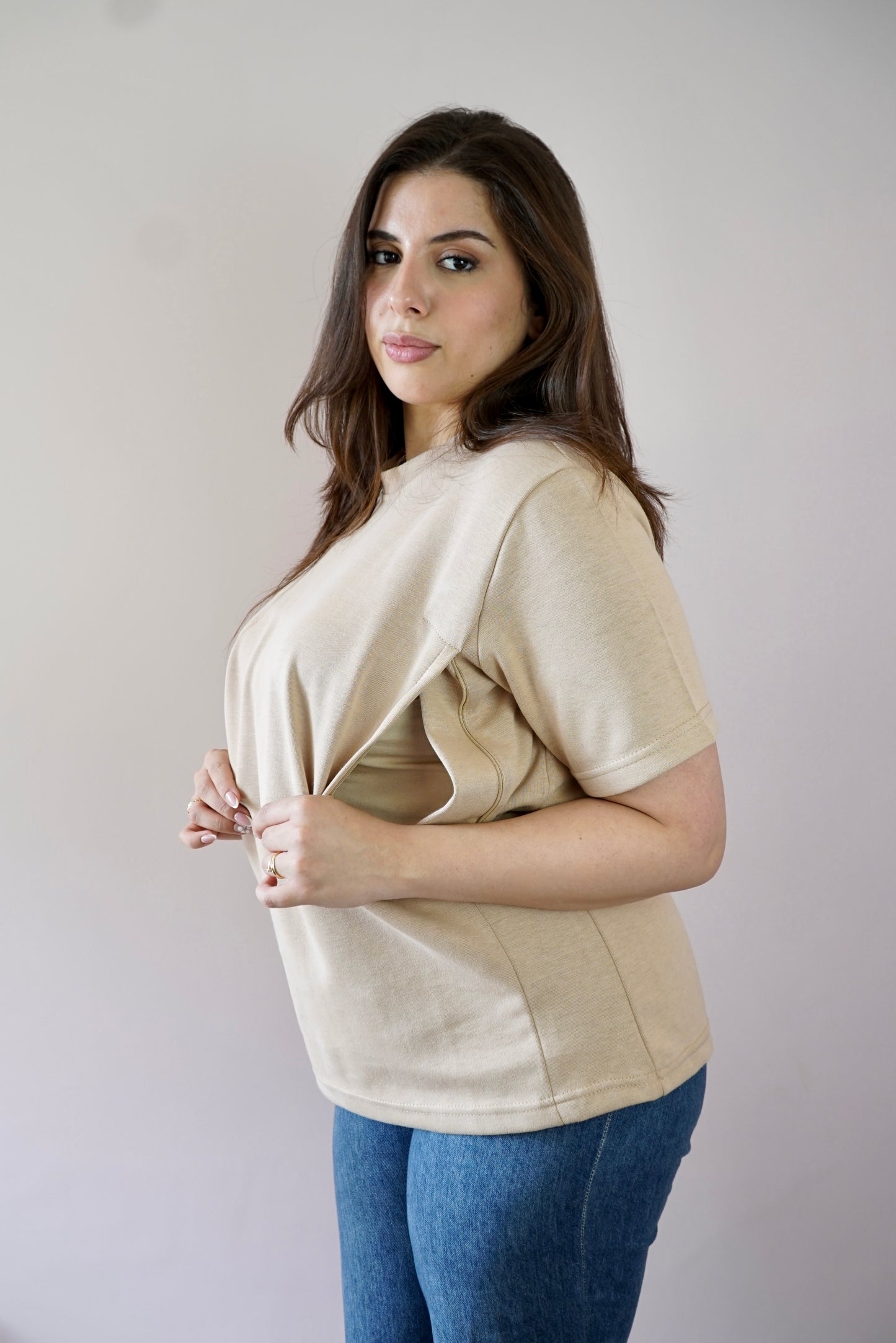 T-Shirt d'allaitement Camel