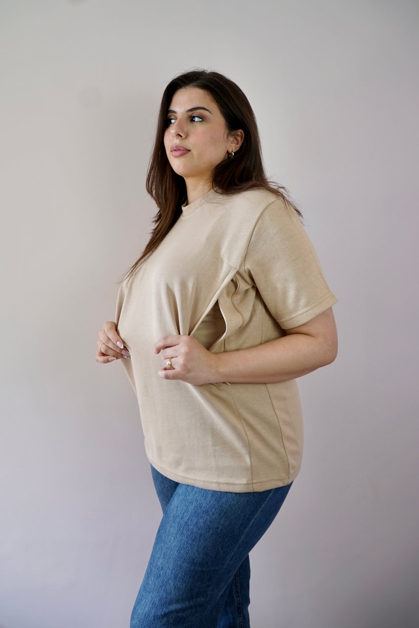 T-Shirt d'allaitement Camel