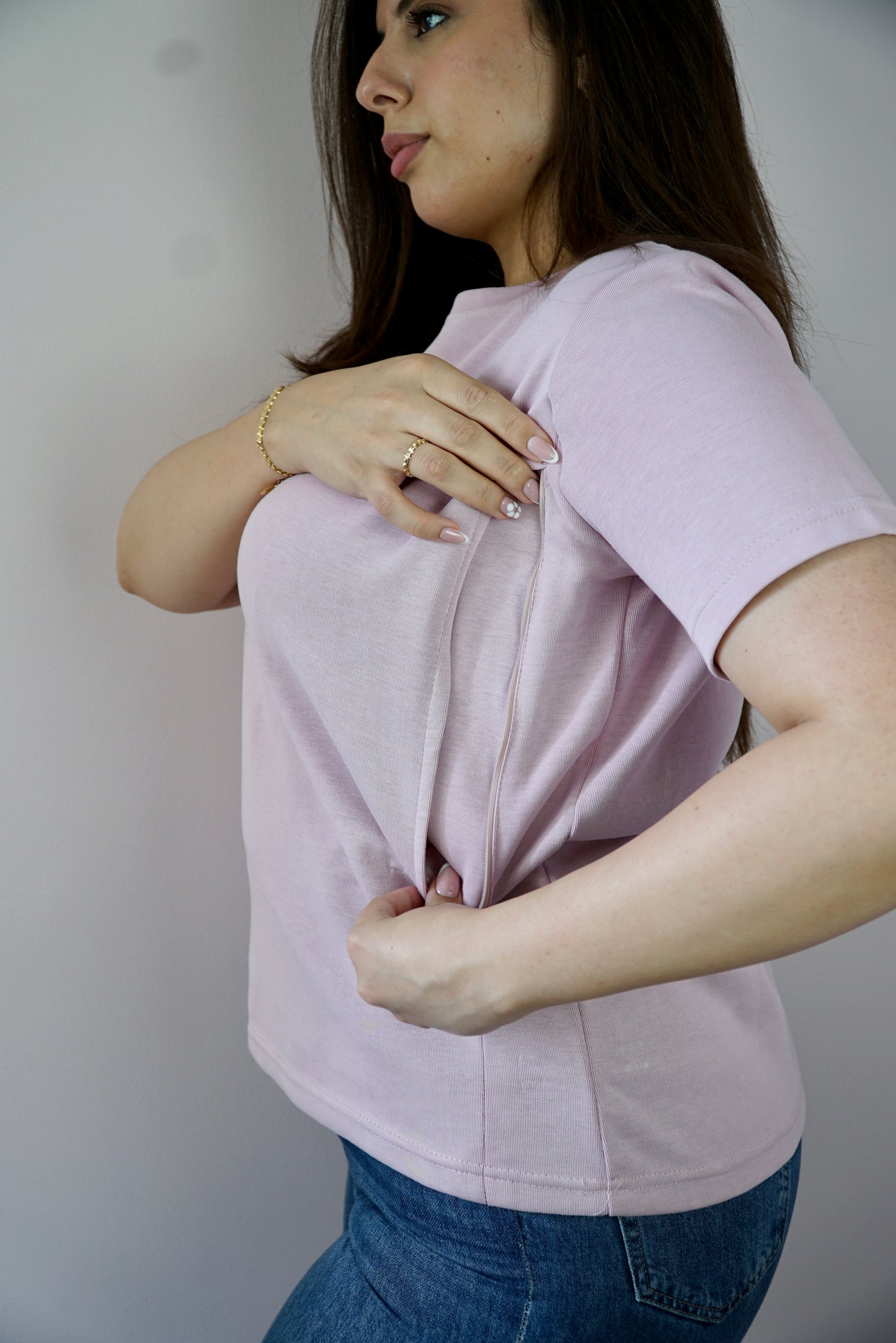 T-Shirt d'allaitement Rose