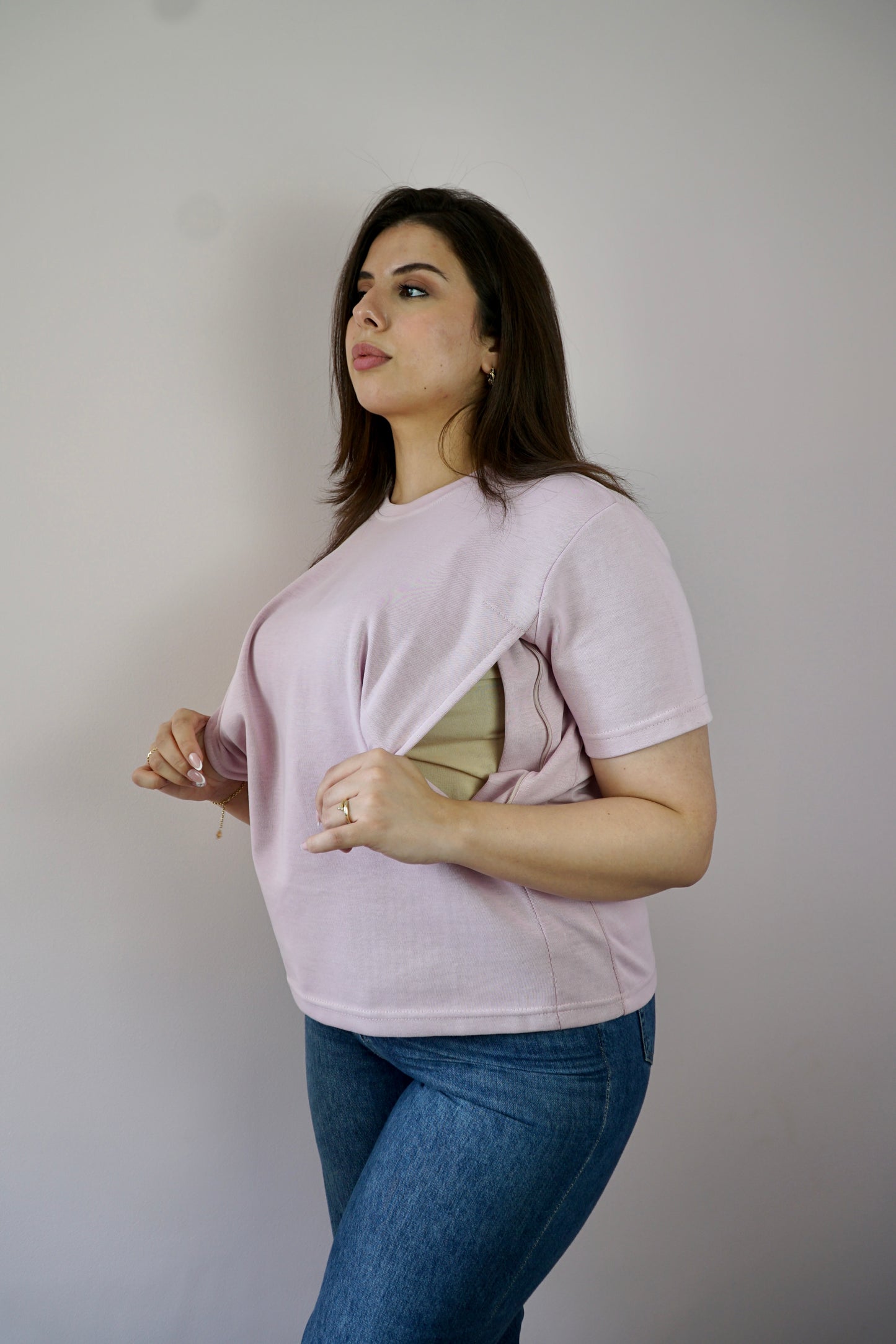 T-Shirt d'allaitement Rose