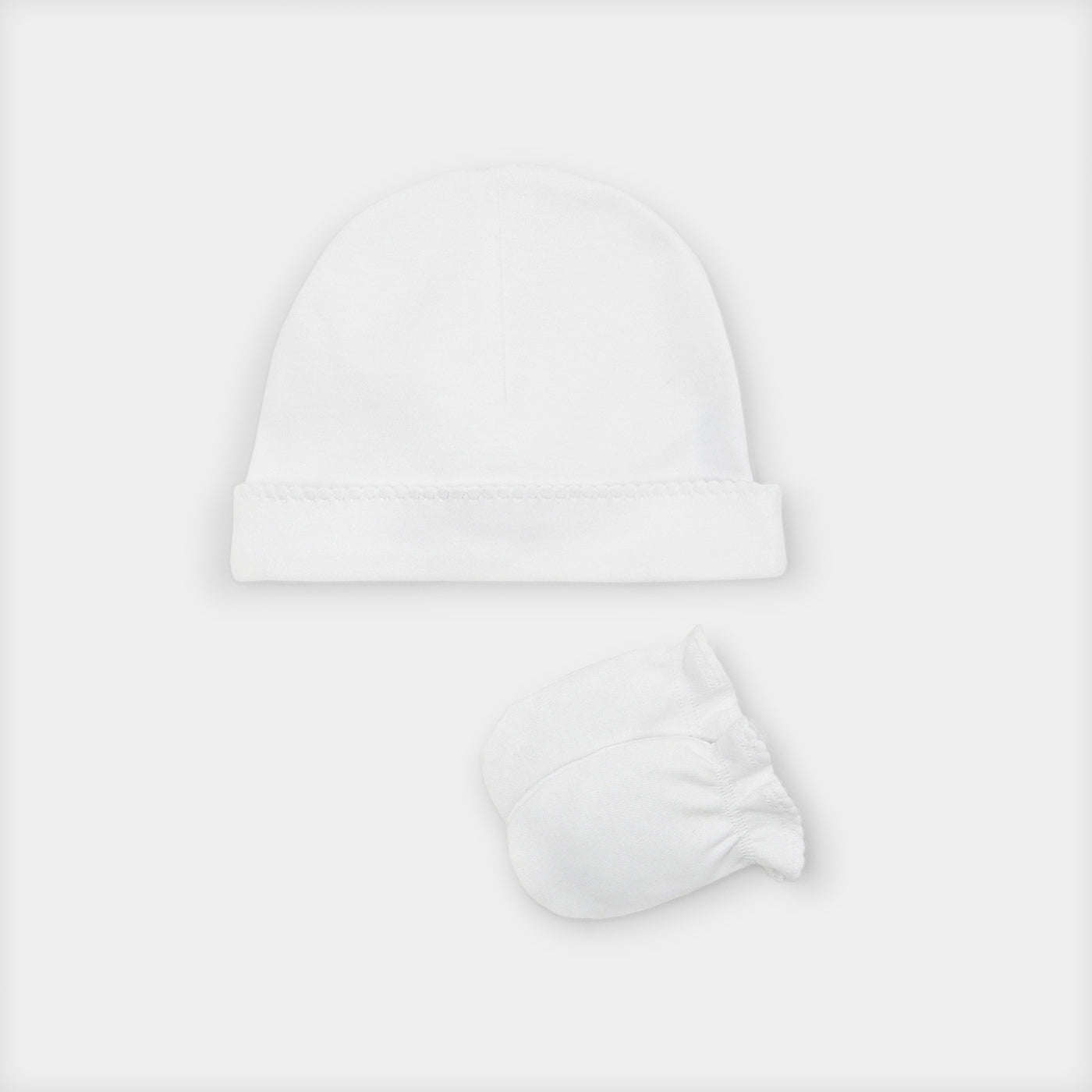 Ensemble bonnet et moufles bébé