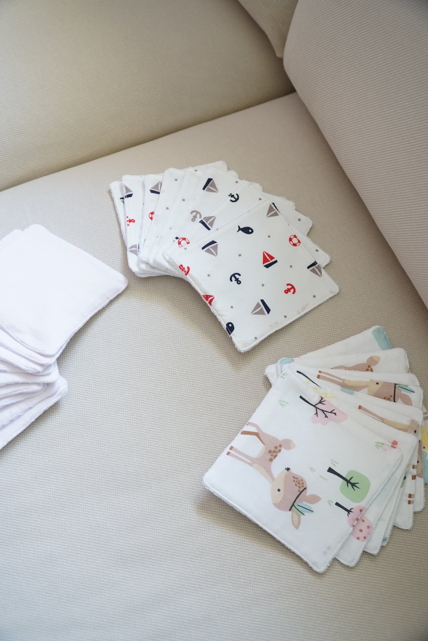 Pack 8 Lingettes Lavables Petits Bateaux