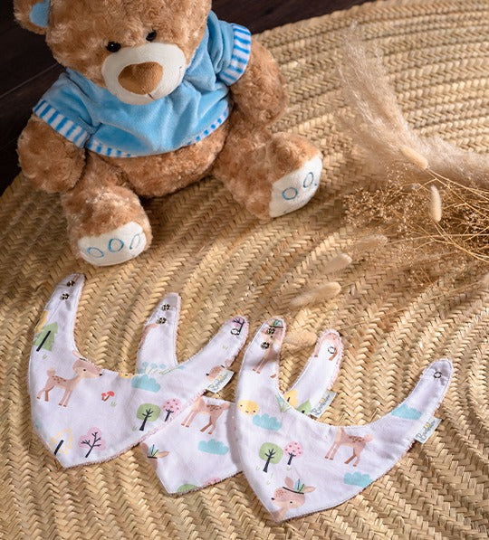 Pack de 3 Bavoirs Bandana Bambi