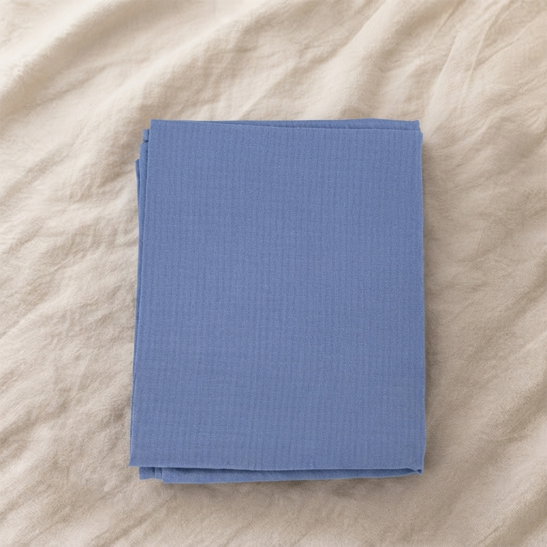 Maxi lange 100 x 100 cm Gaze Bleu Clair