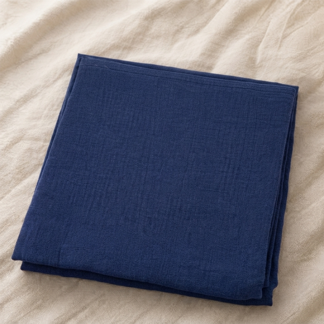 Maxi lange 100 x 100 cm Gaze Bleu Marine