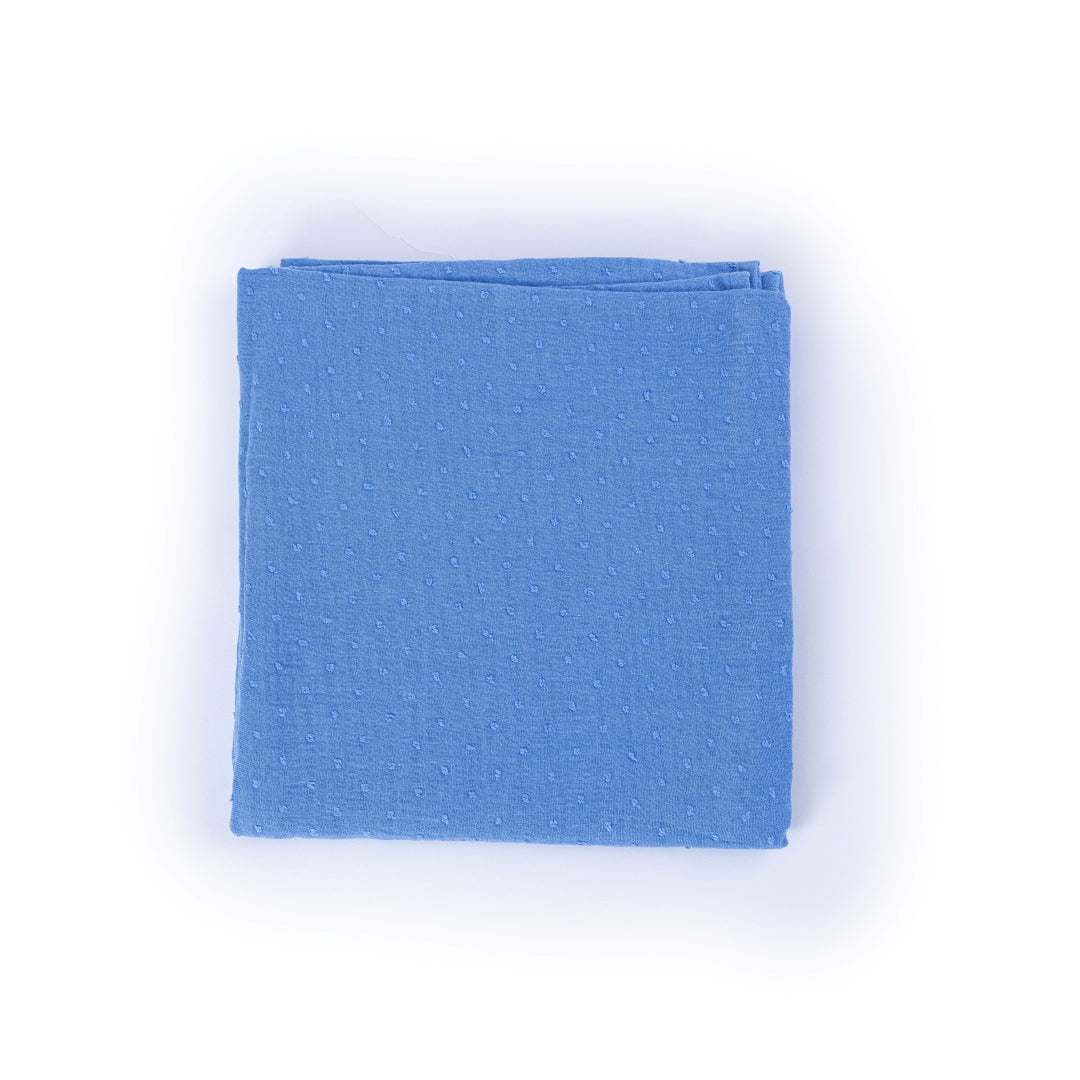 Maxi lange 100 x 100 cm Bleu Ciel Plumetis