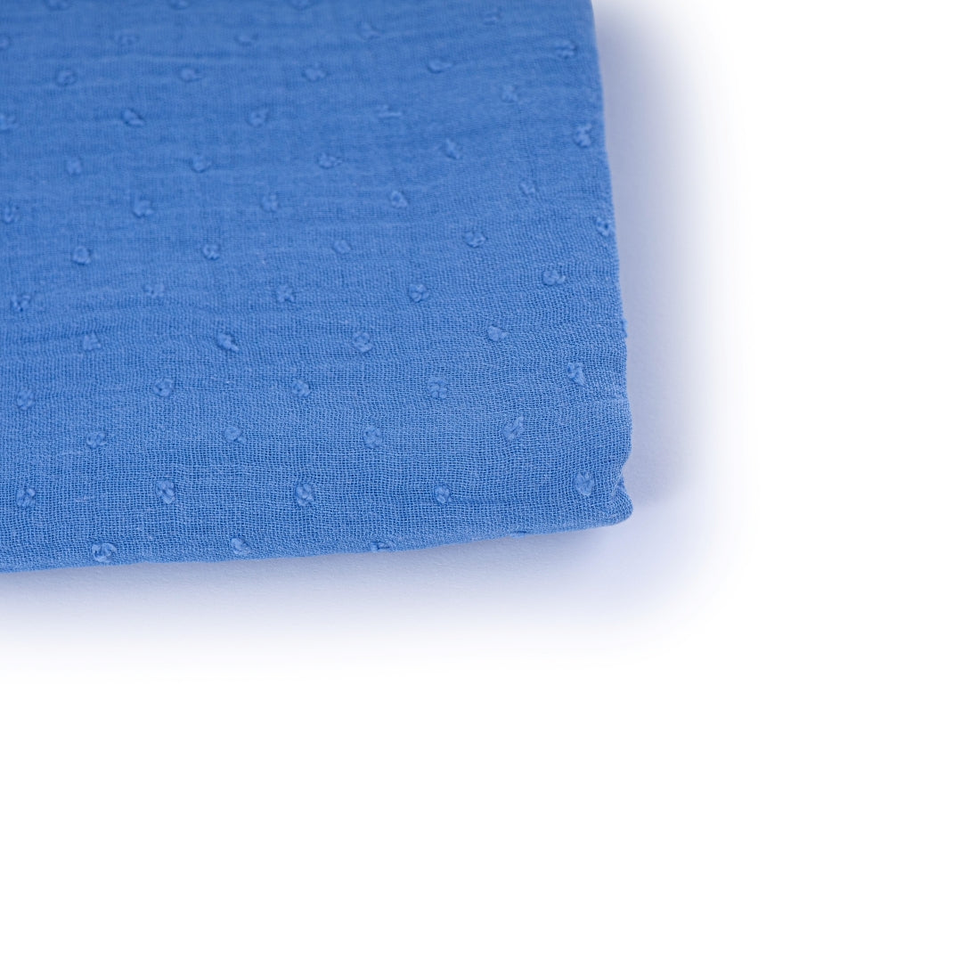 Maxi lange 100 x 100 cm Bleu Ciel Plumetis