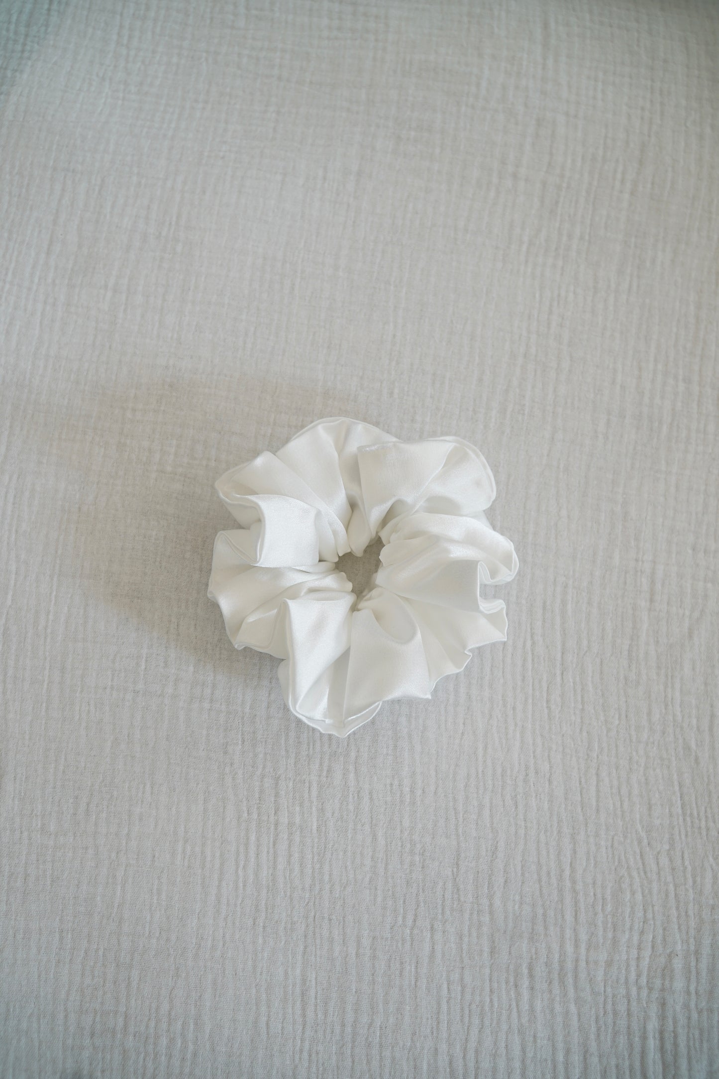 Chouchou en soie  Blanc