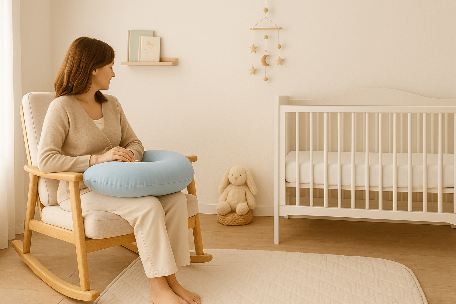 Coussin d'allaitement Bleu Ciel