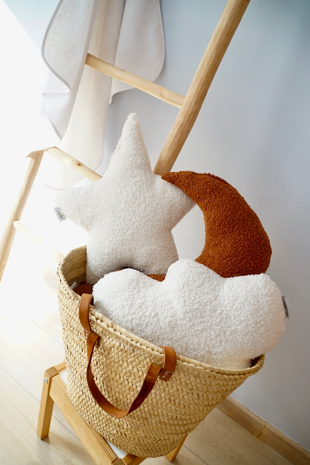 Coussin Etoile Bouclette Terracotta