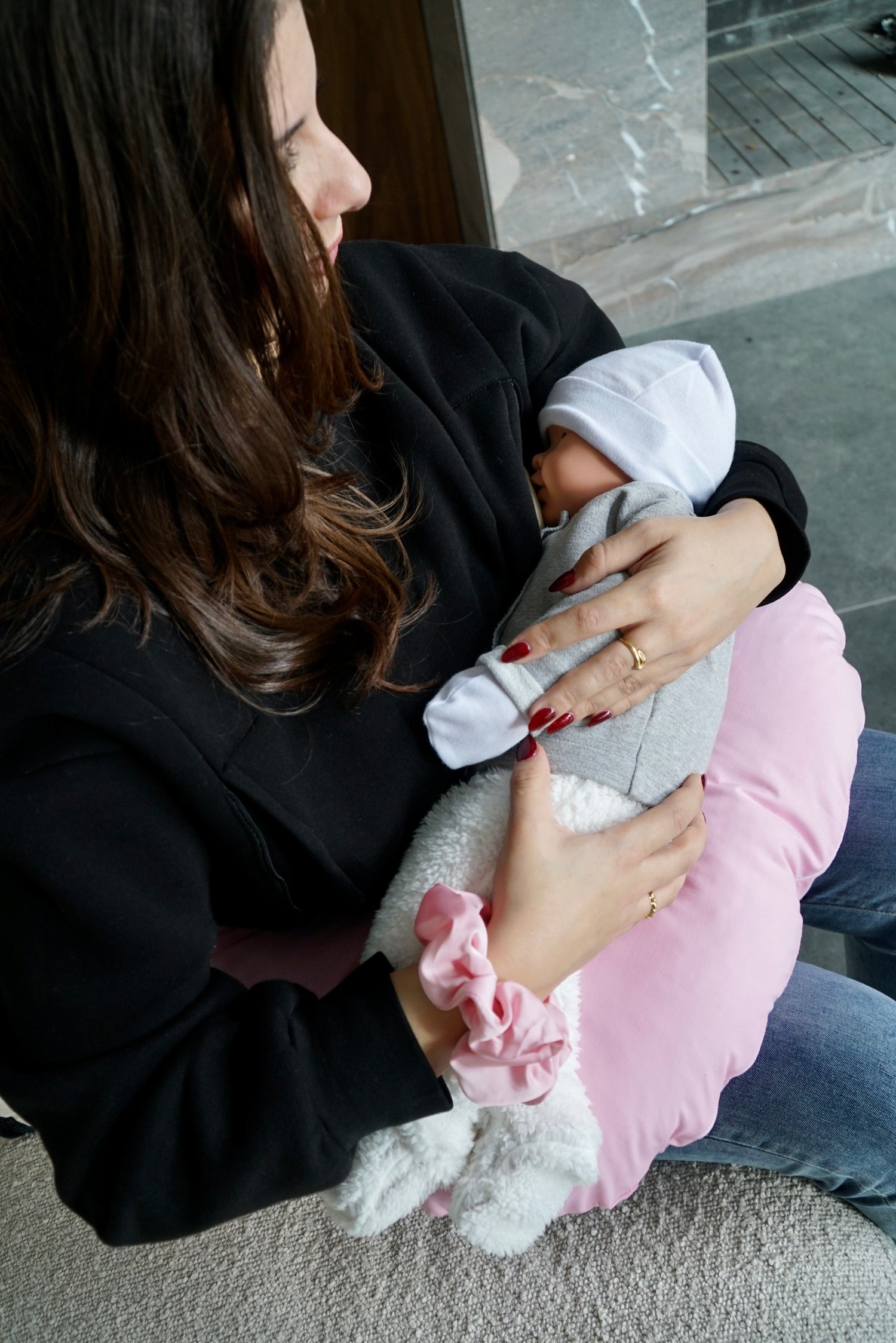 Coussin d'allaitement Rose