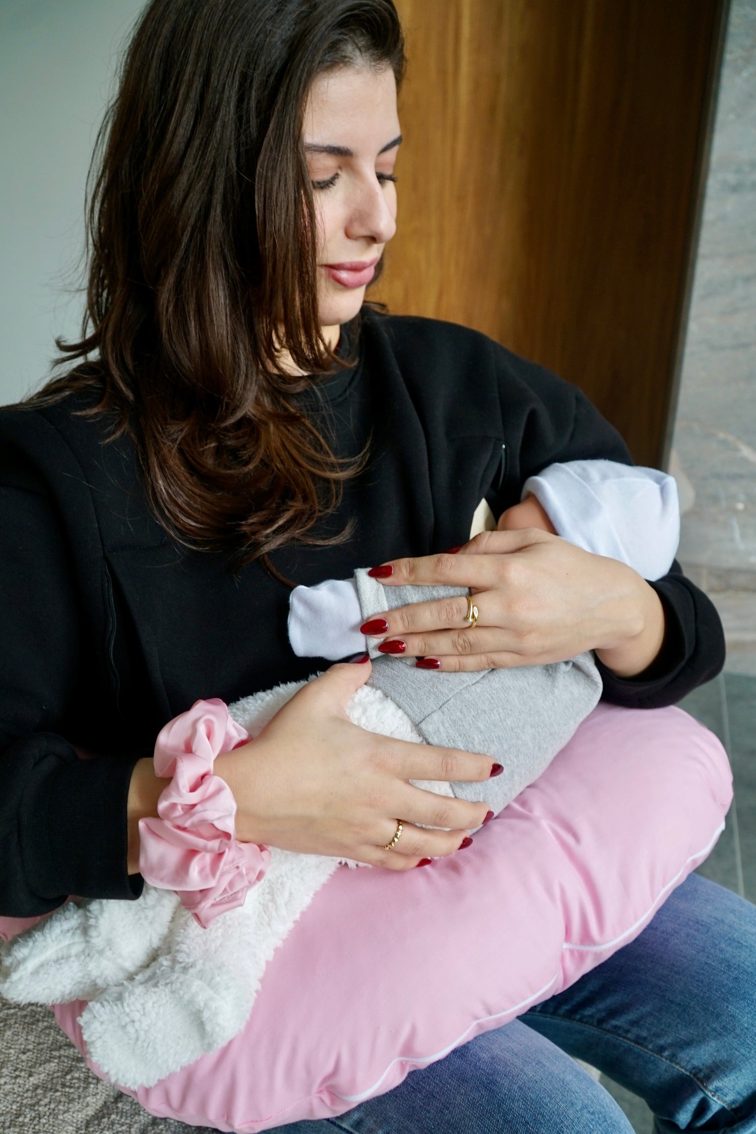 Coussin d'allaitement Rose