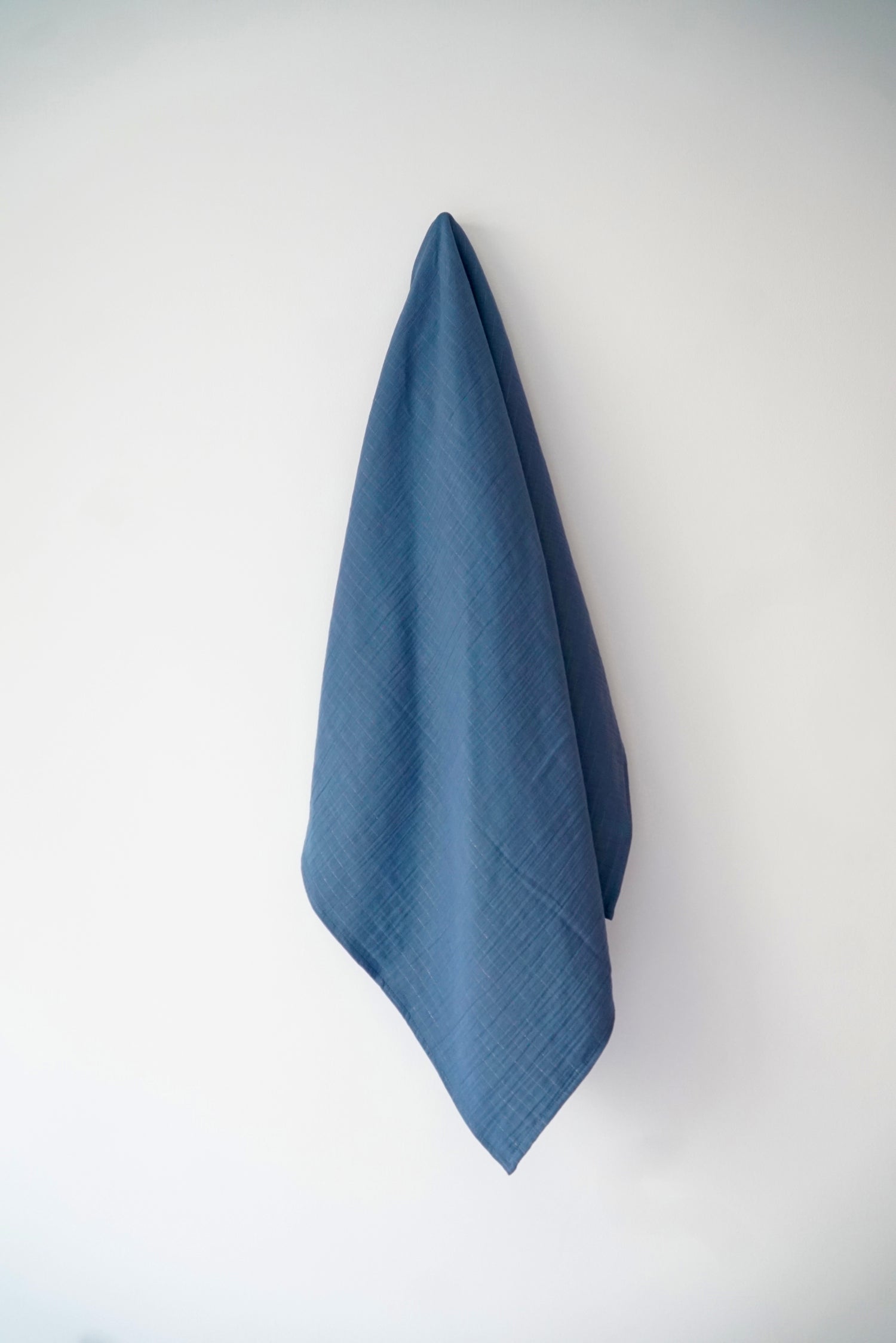 Maxi lange 100 x 100 cm Gaze Bleu Rayé