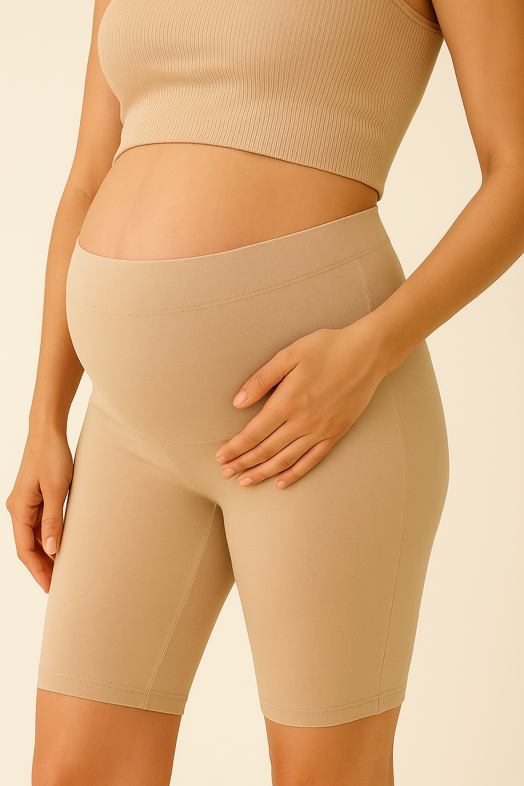 Shorty de Grossesse Beige