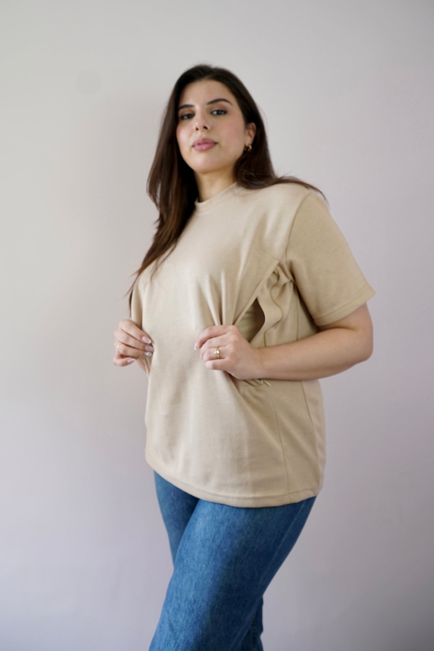 T-Shirt d'allaitement Camel