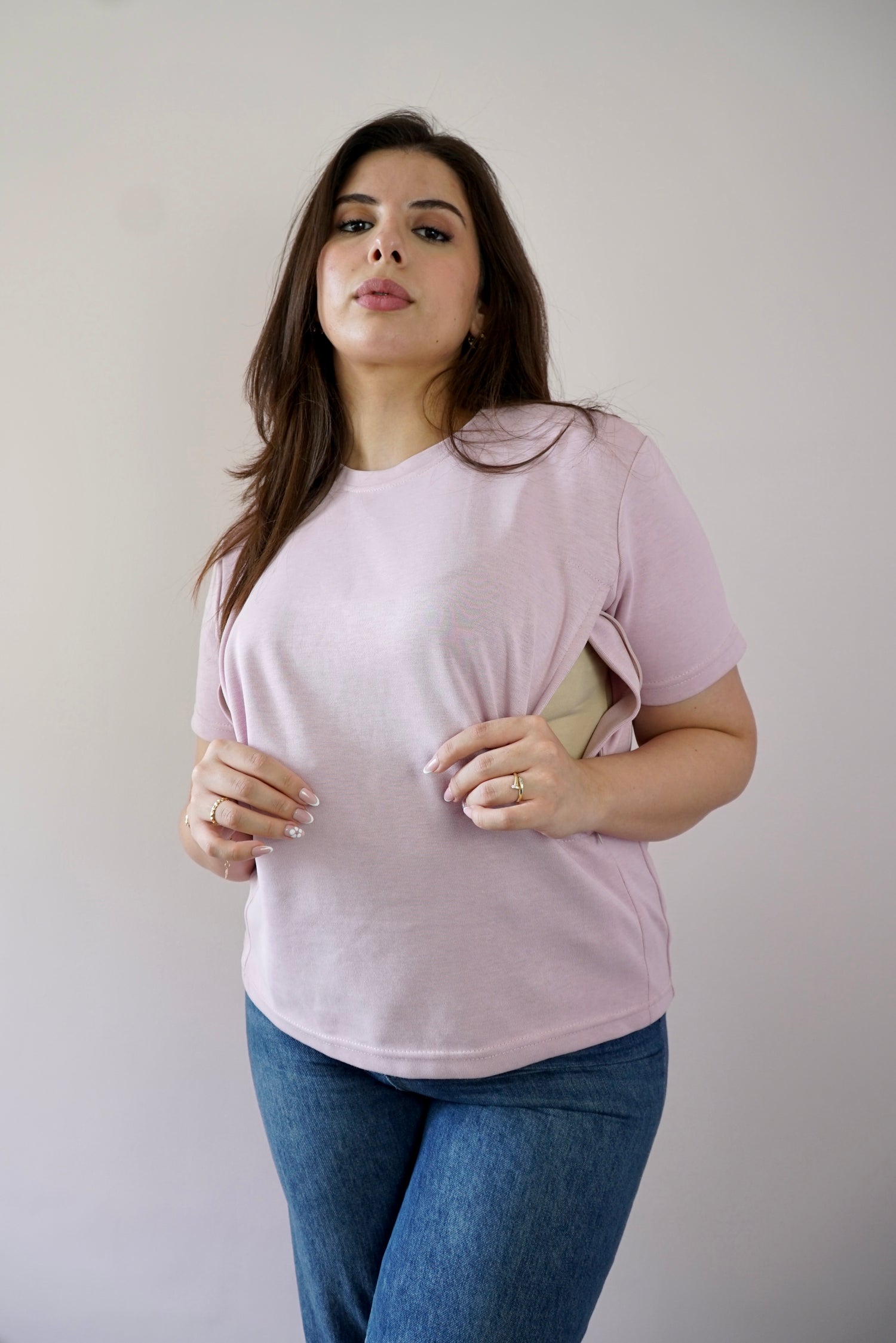 T-Shirt d'allaitement Rose