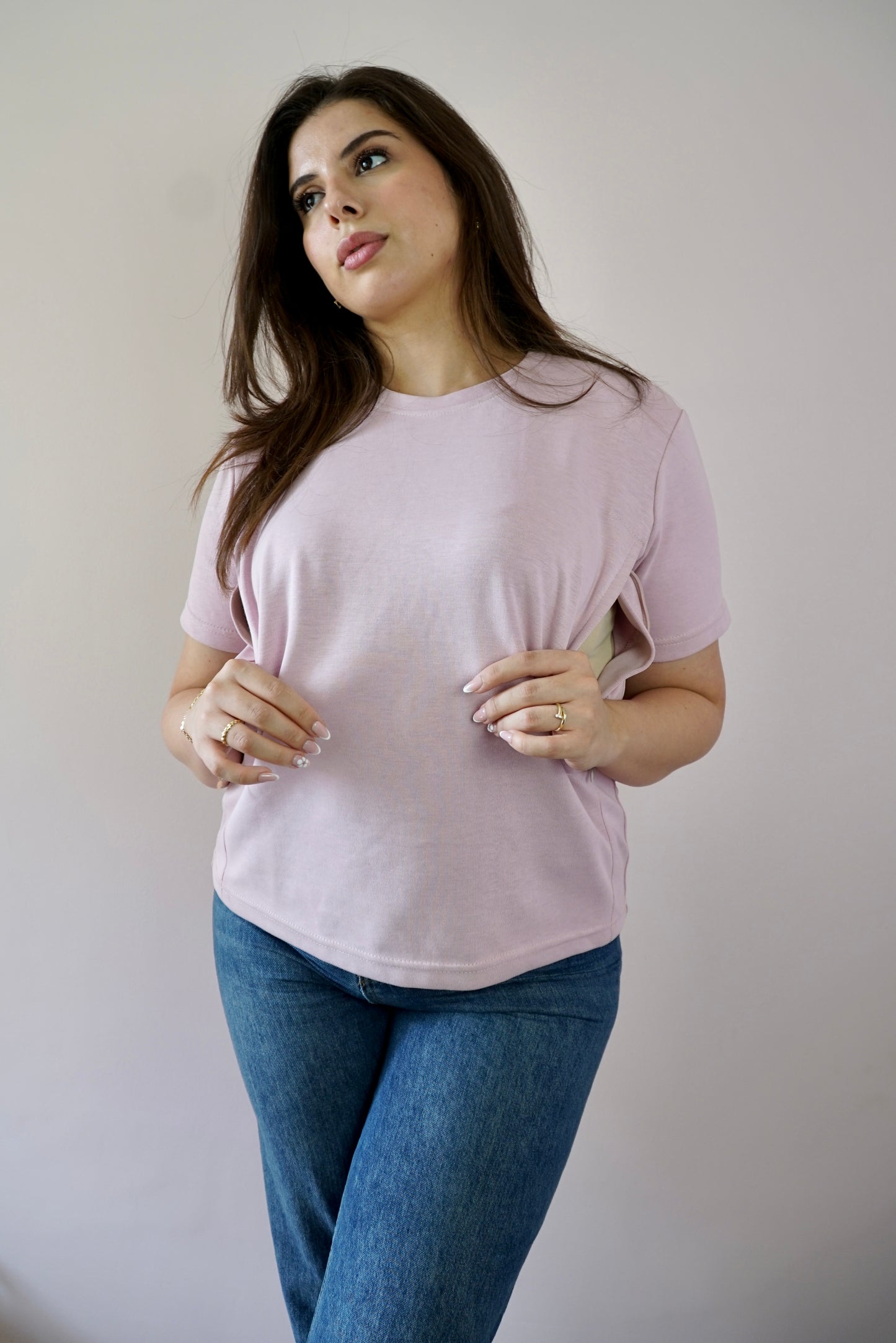 T-Shirt d'allaitement Rose