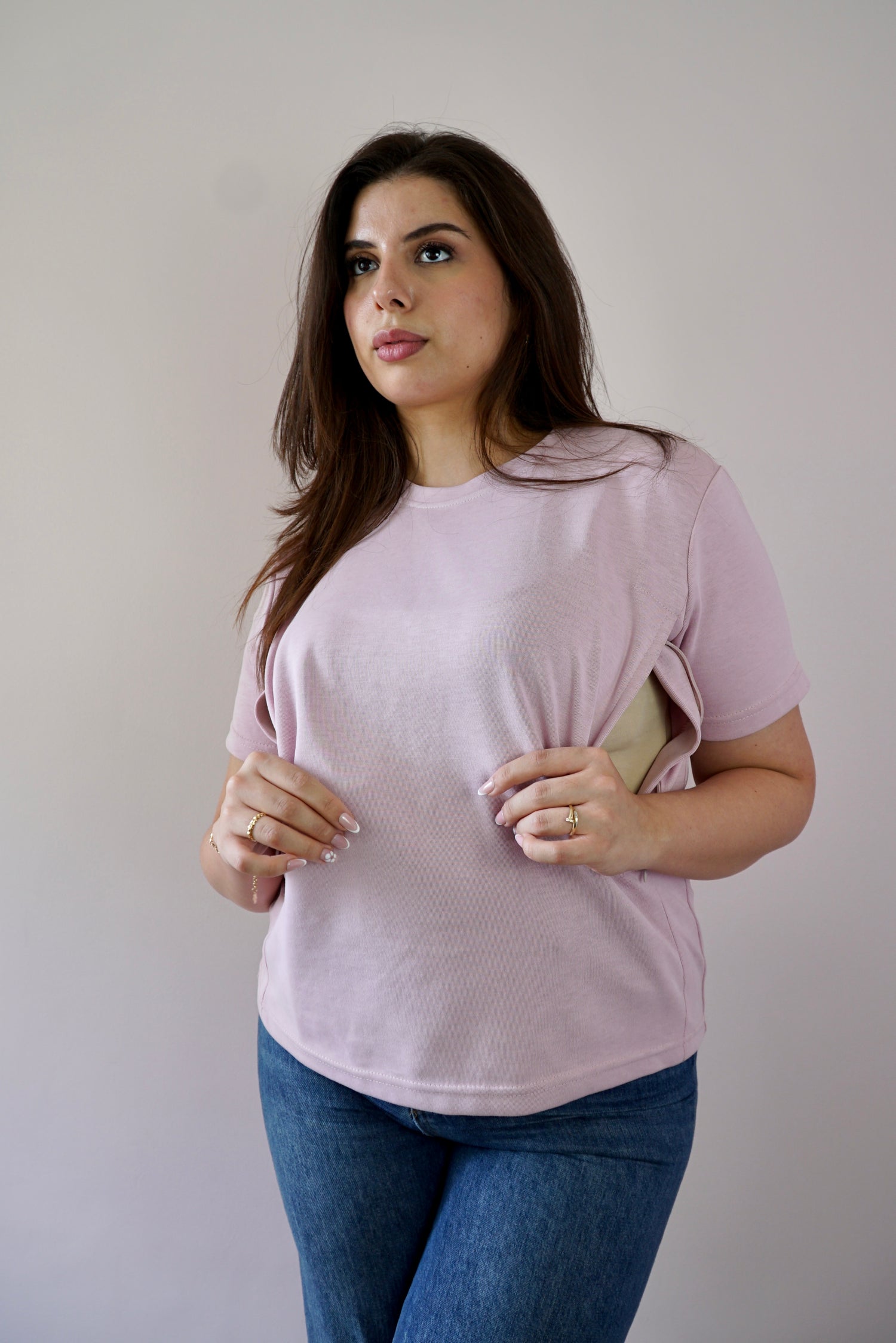 T-Shirt d'allaitement Rose