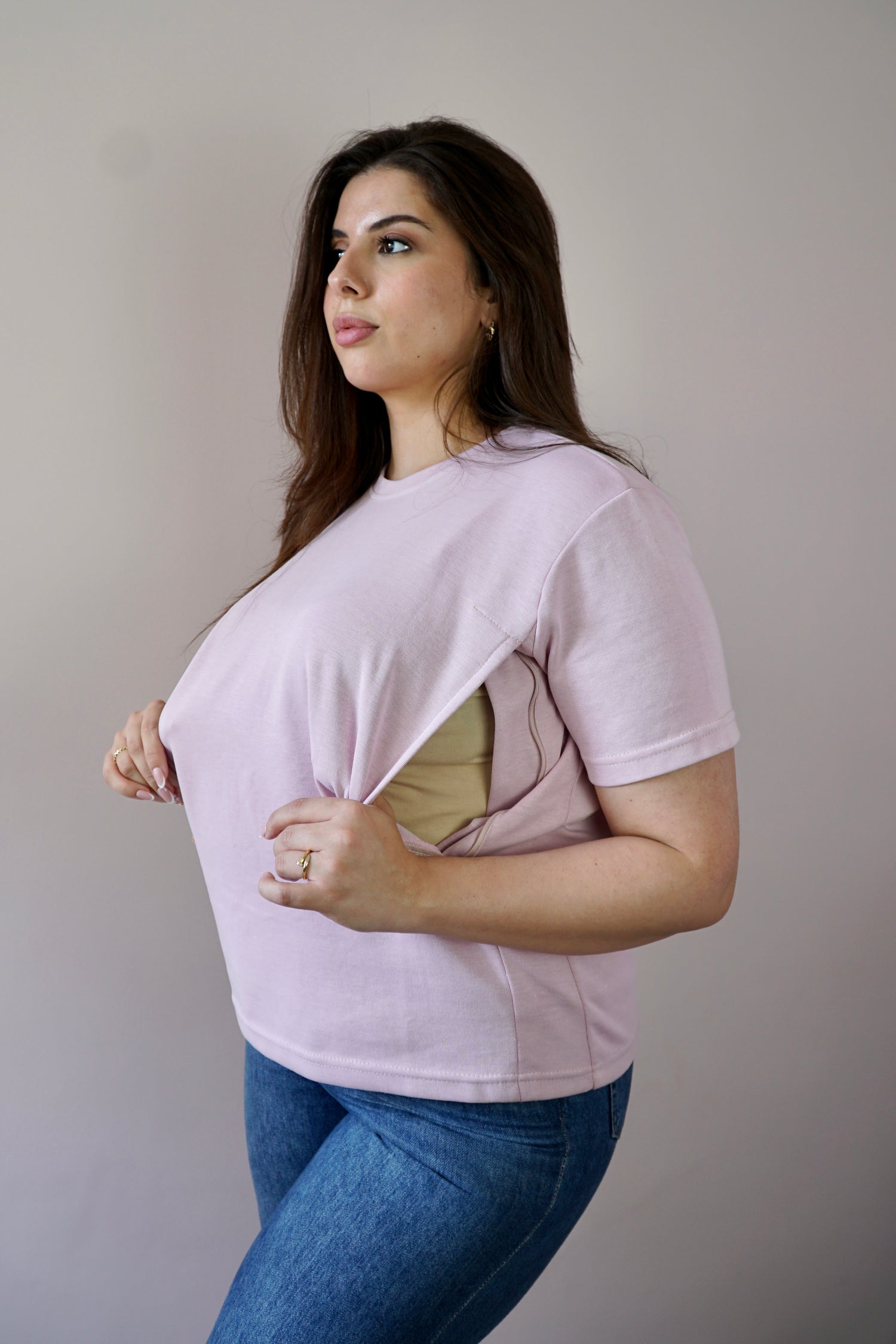 T-Shirt d'allaitement Rose