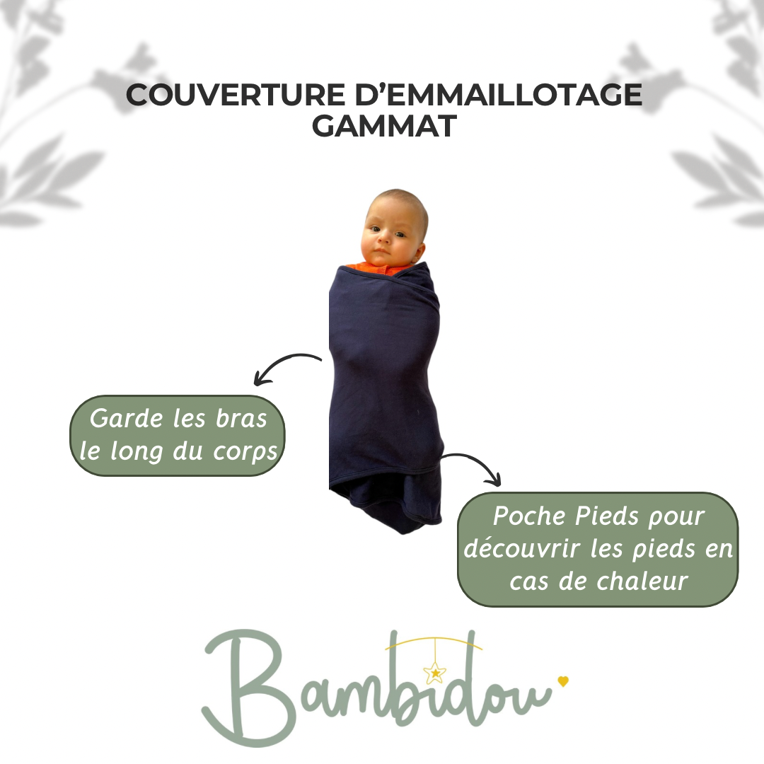 Gamat Couverture Emmaillotage Gris Clair