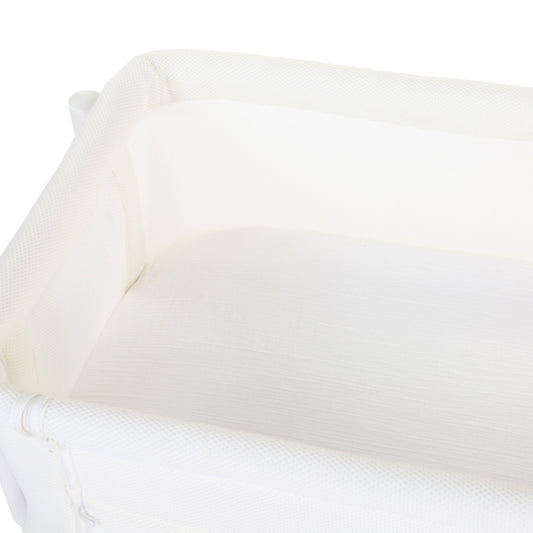 Drap Housse Cododo Berceau 50 cm x 85 cm Gaze de coton Blanc