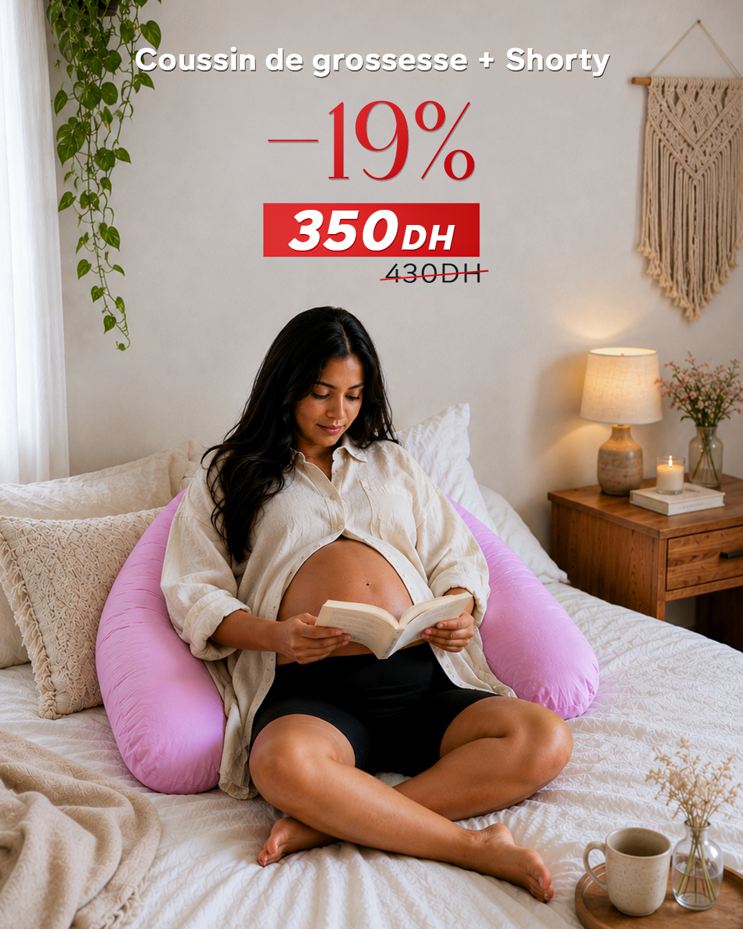 Pack Confort Grossesse – Coussin de Grossesse + Shorty