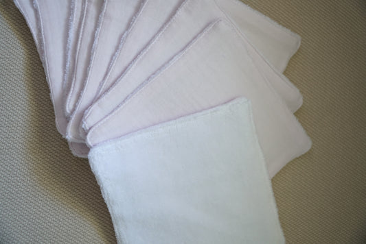 Pack 8 Lingettes Lavables Gaze Rose