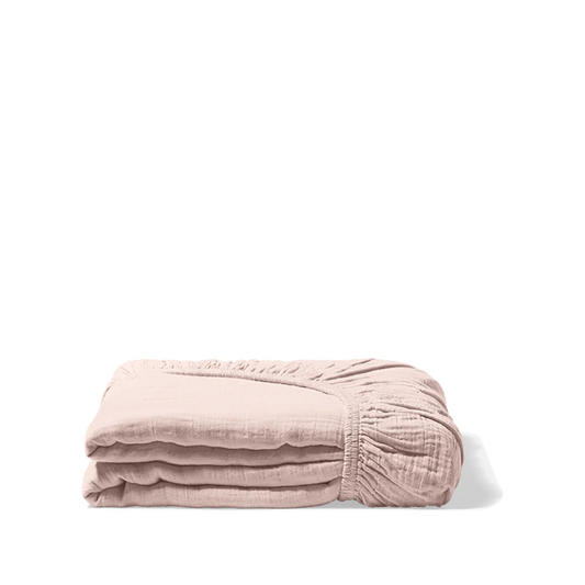 Drap Housse Cododo 85 x 50 cm Gaze de coton Rose clair