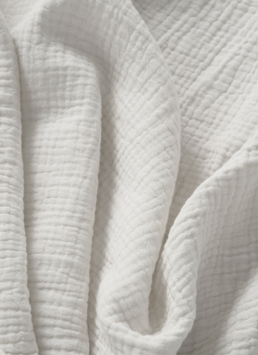 Drap Housse Cododo Berceau 50 cm x 85 cm Gaze de coton Blanc