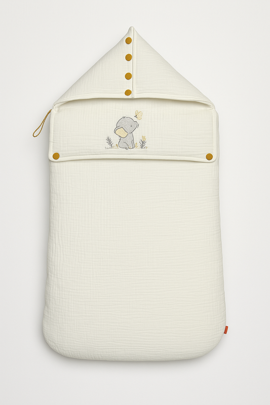 Nid d'ange en Gaze Blanc - Elephant