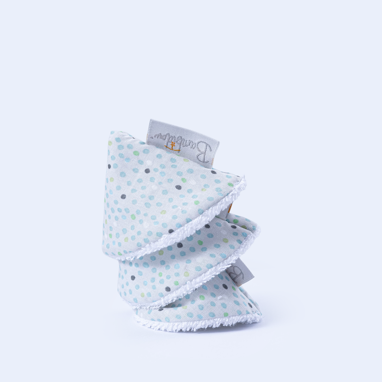Lot de 3 Tipi Pipi Pois Bleu