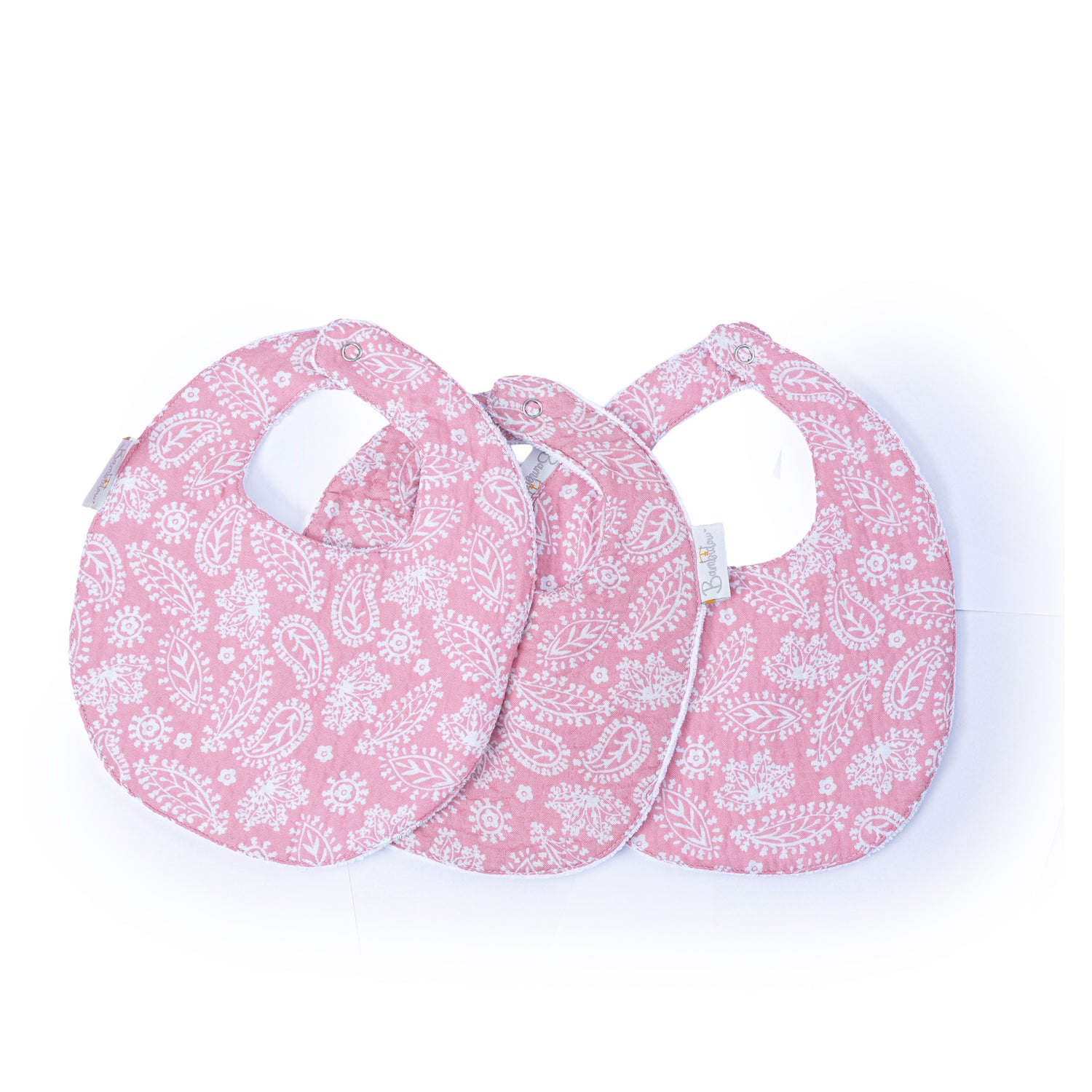 Pack 3 Bavoirs Classique Gaze Rose