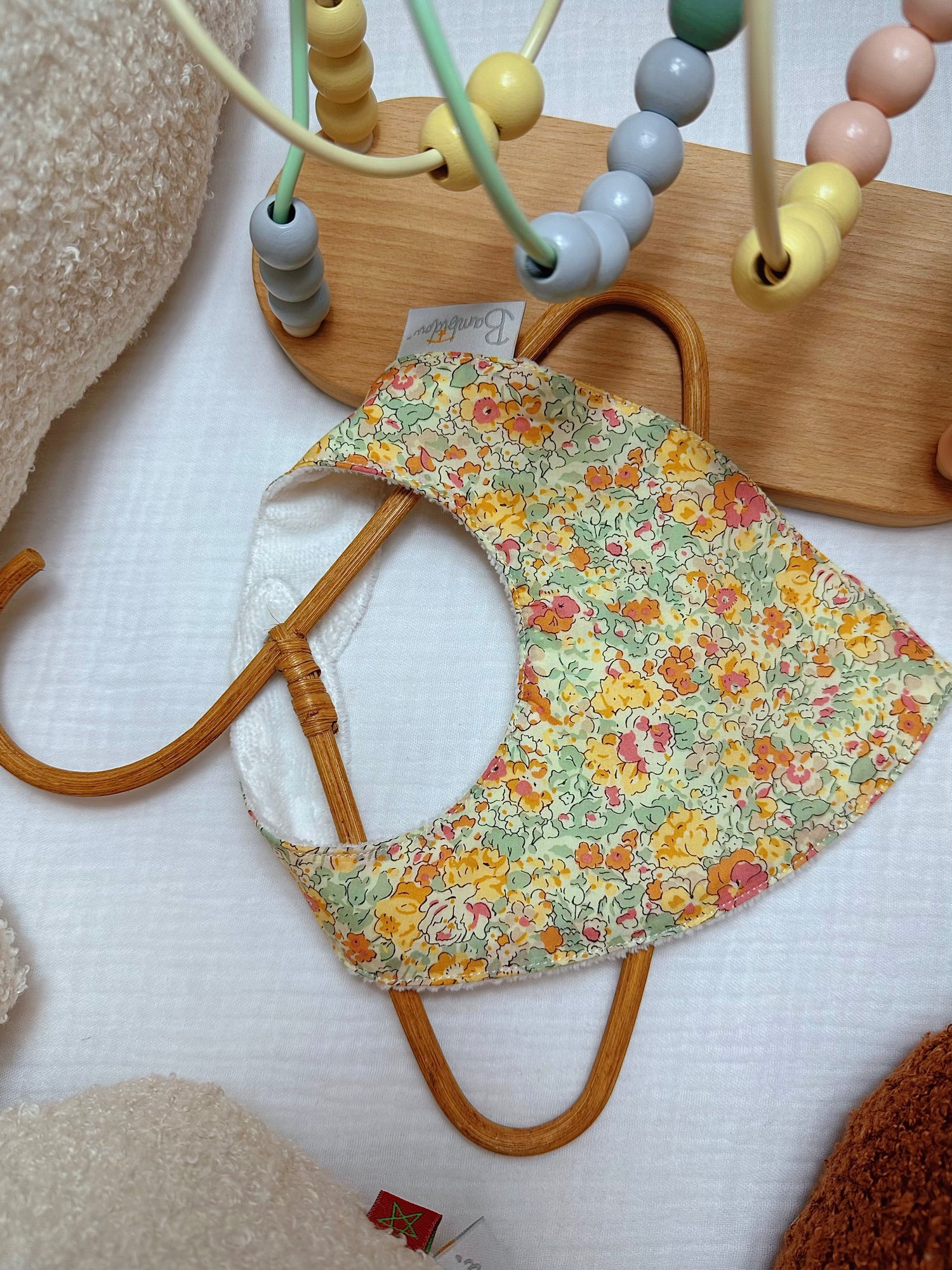 Pack 3 Bavoirs Bandana Liberty Aude Jaune