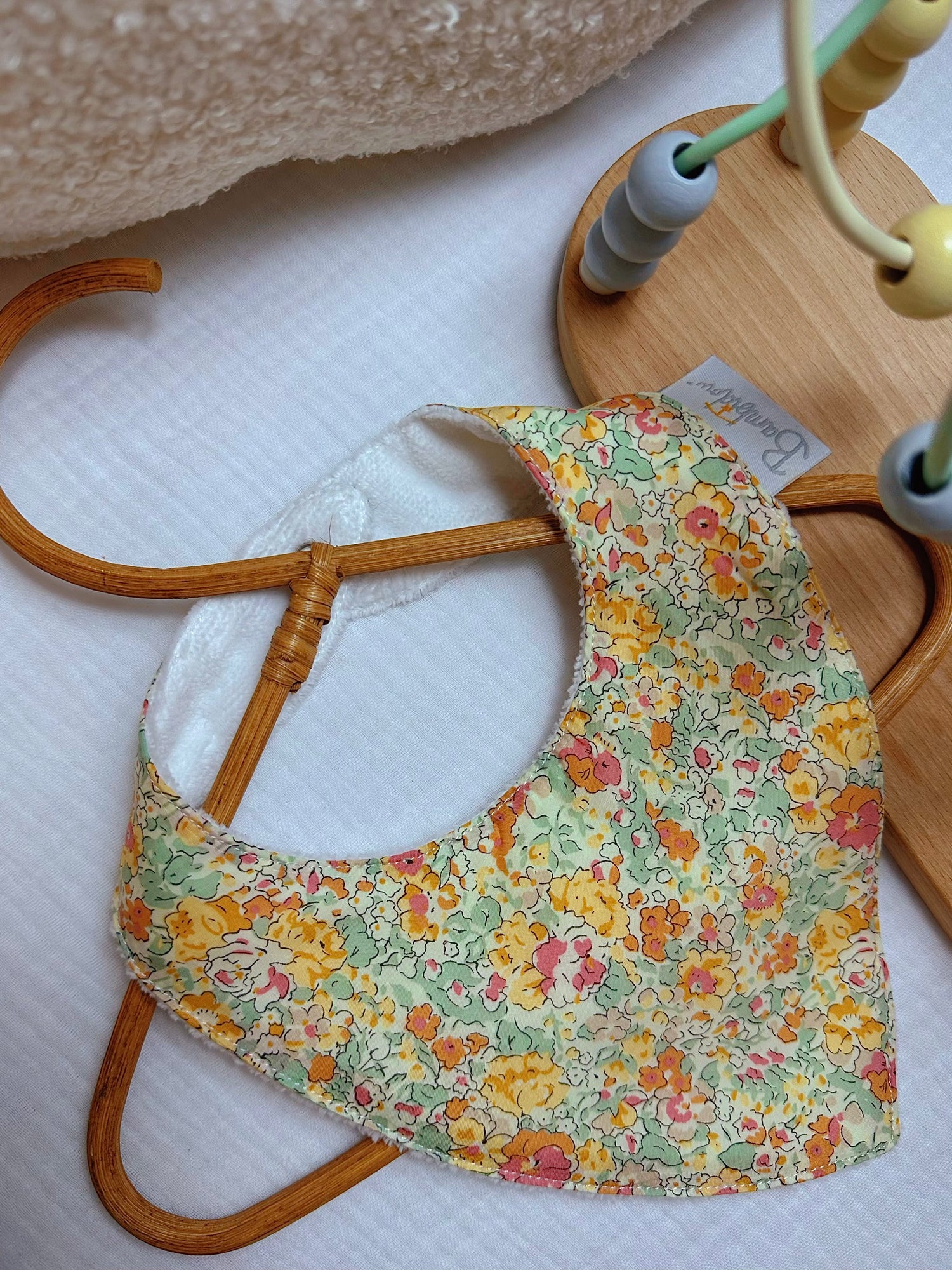 Pack 3 Bavoirs Bandana Liberty Aude Jaune