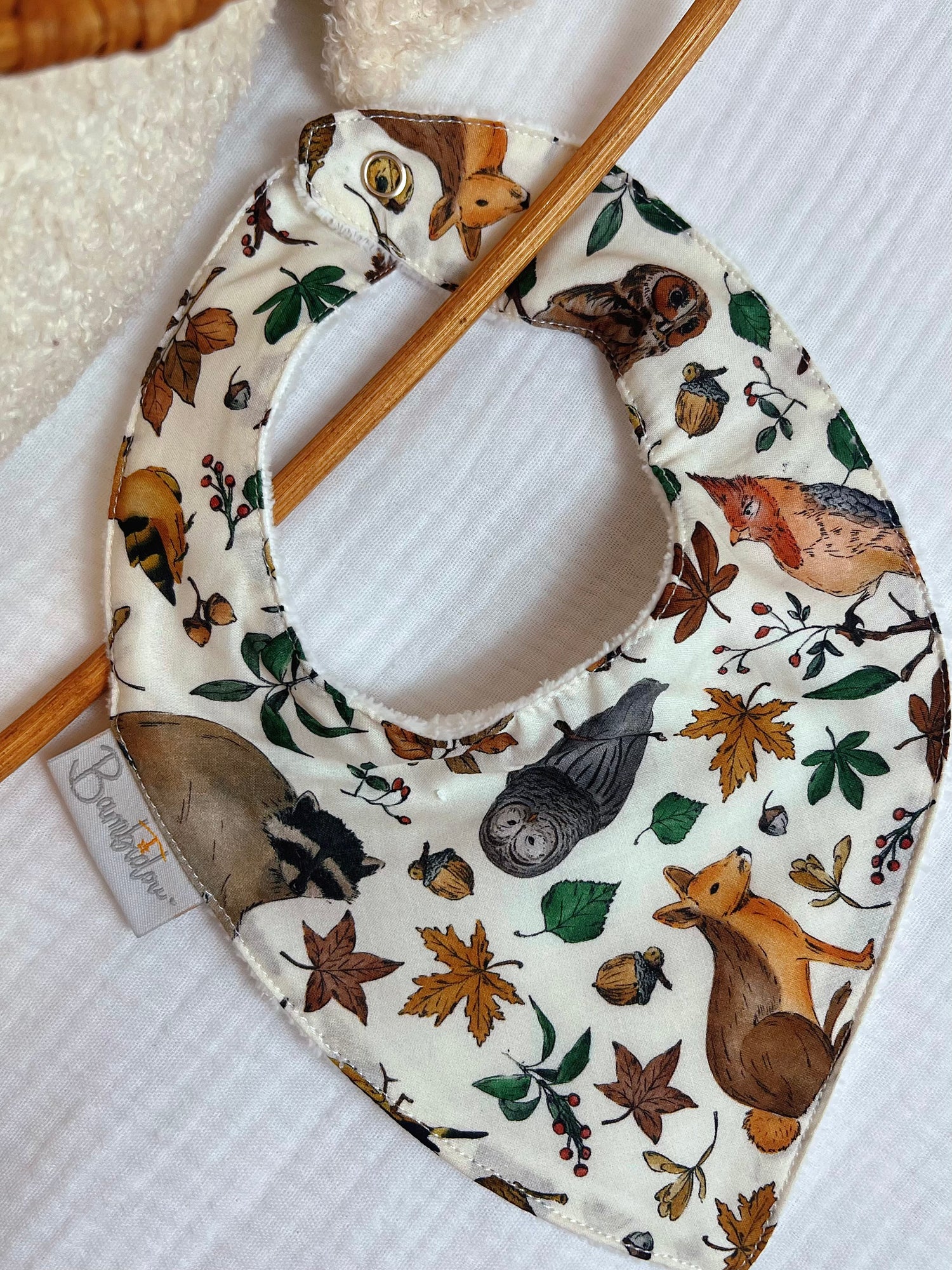 Bavoir Bandana Imperméable Hibou
