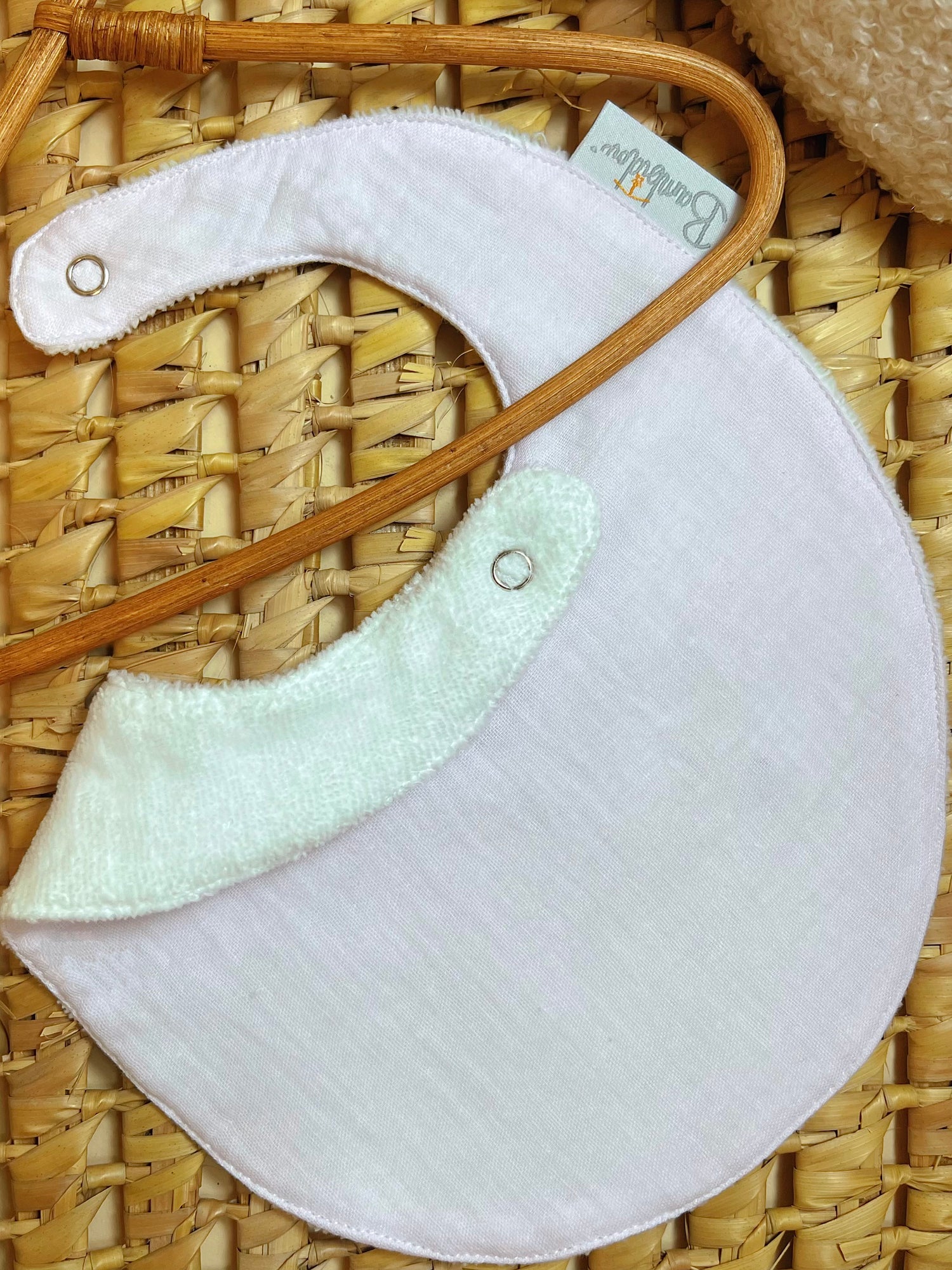 Bavoir Classique Gaze Rose Clair