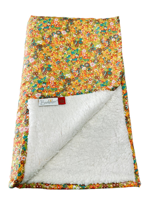 Couverture Liberty Orange 80x100 cm arrière Sherpa