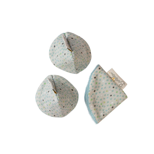 Lot de 3 Tipi Pipi Pois Bleu