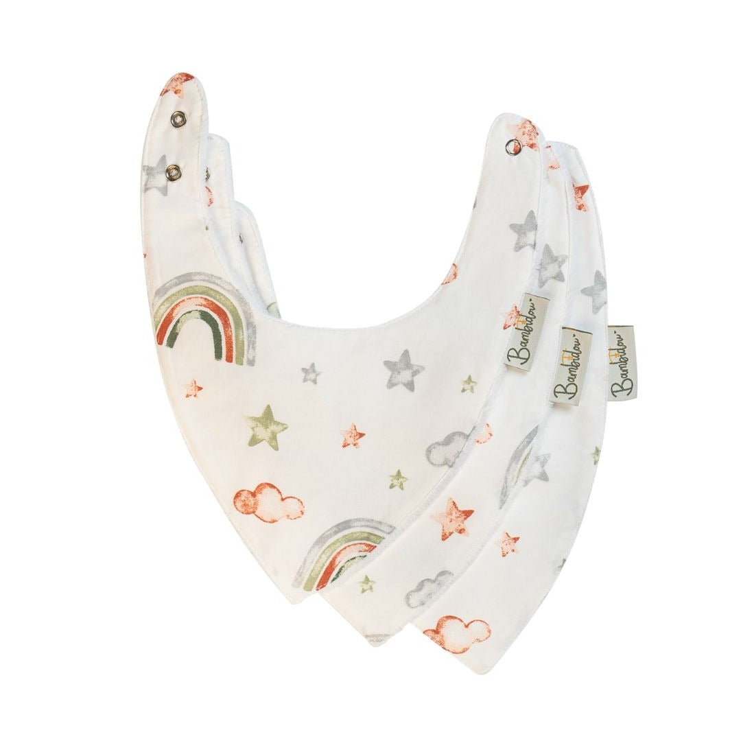 Pack 3 Bavoirs  Bandana Arc en Ciel