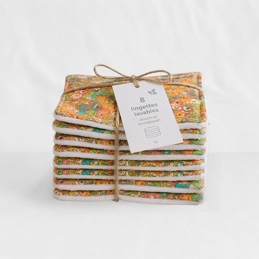 Pack 8 Lingettes Liberty Emma Orange