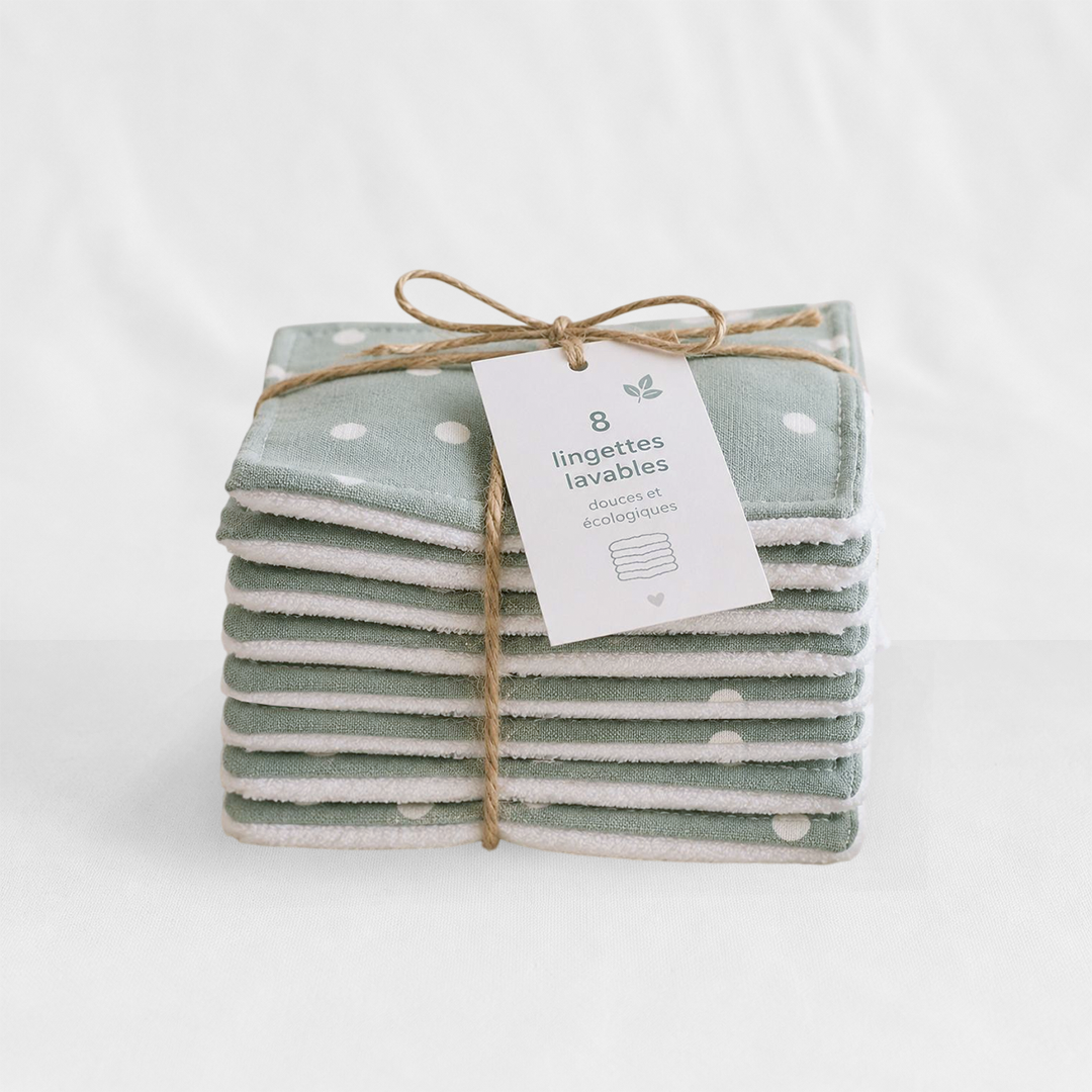 Pack 8 Lingettes Vert Eau
