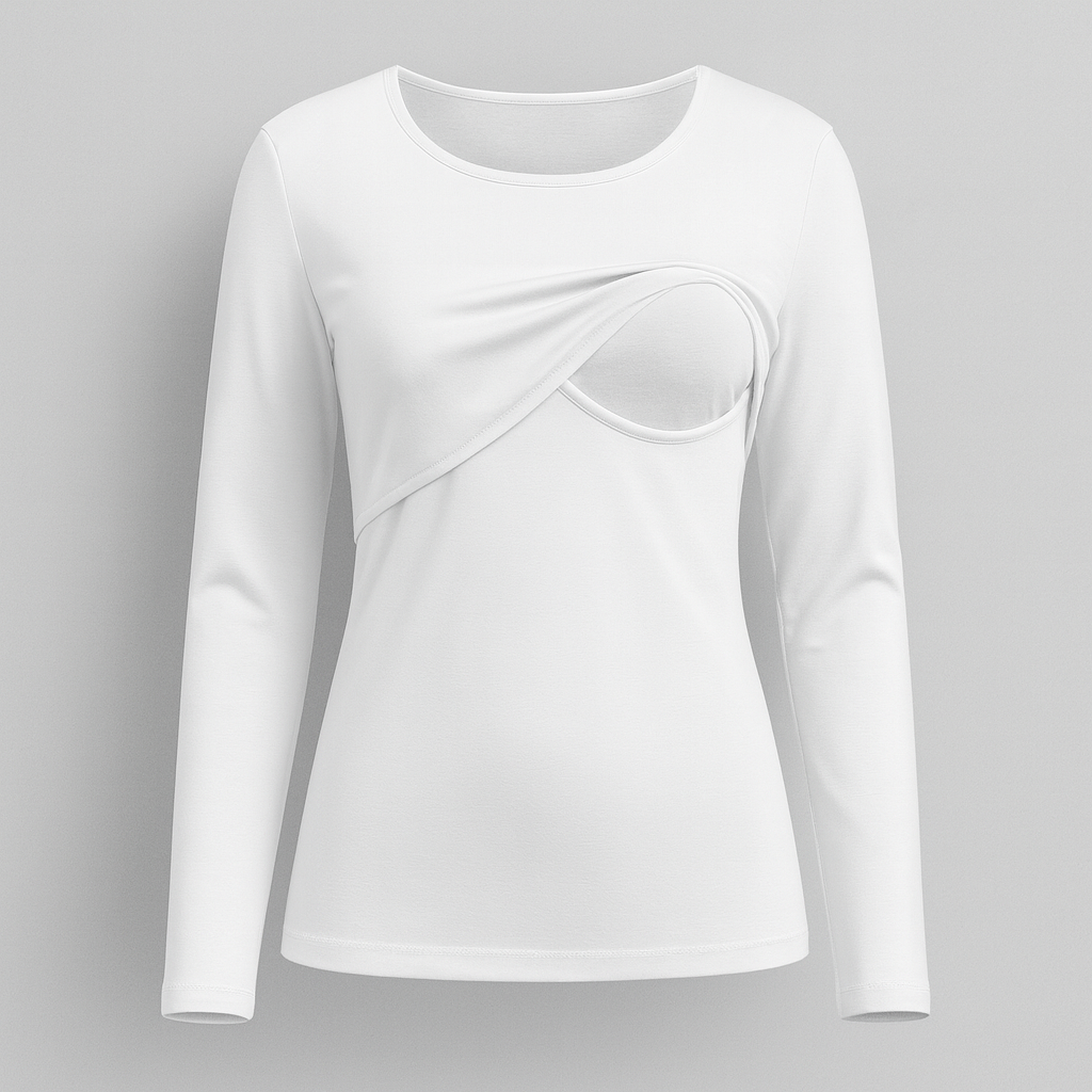 Pull d'allaitement M Manches Longues Blanc