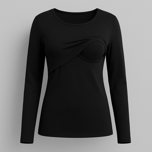 Pull d'allaitement M Manches Longues Noir