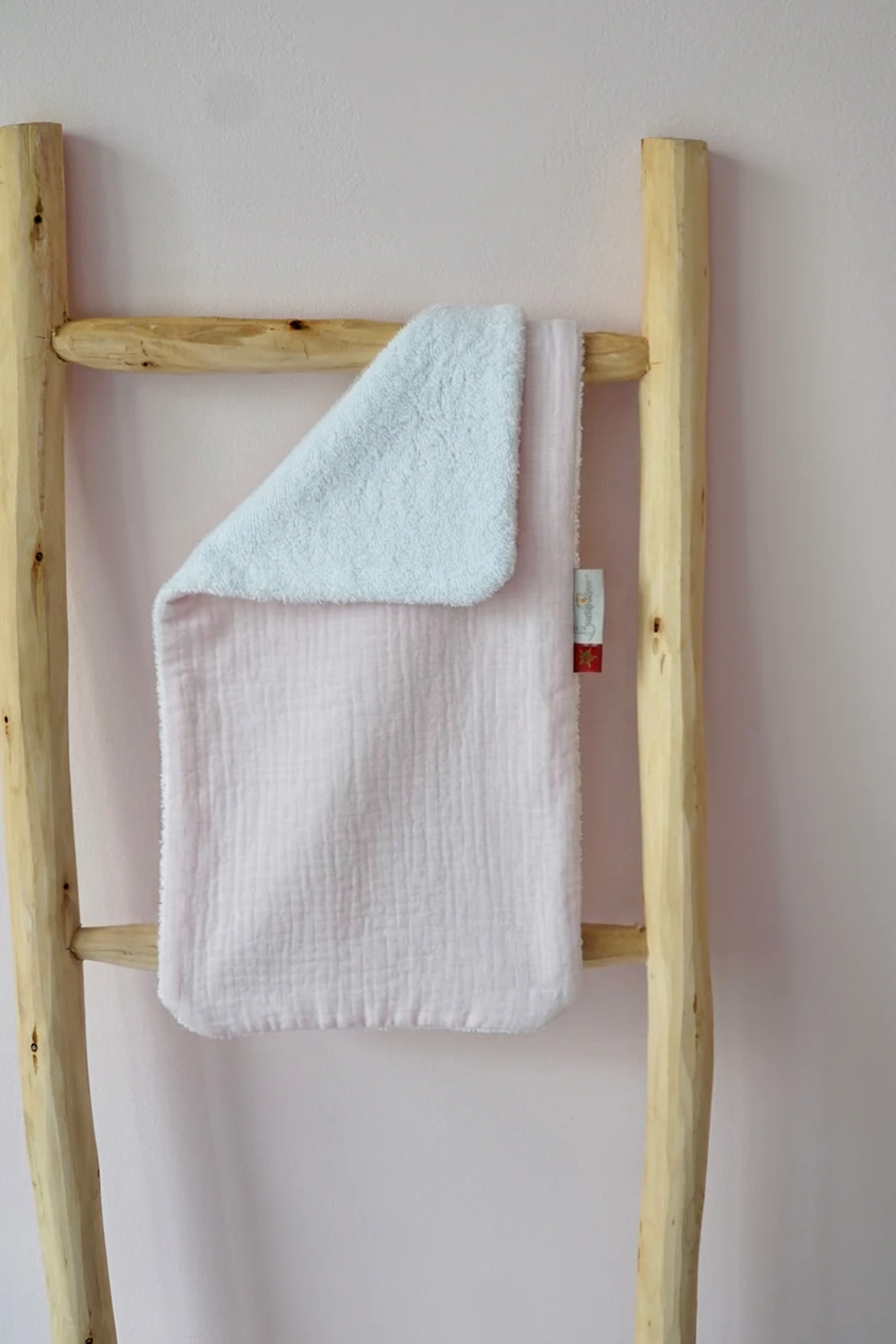 Serviette de Rot Bavoir d'épaule Gaze Rose Clair