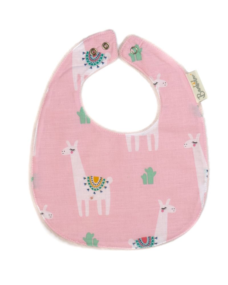 Bavoir Classique Lama Rose